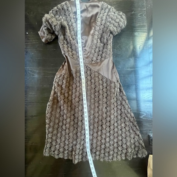 Dagg&Stacey Quarter Sleeve Brown Dress - Picture 6 of 8